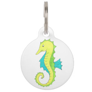 Blue Green Sea Horse Seepferd Beach Ocean Marine Tiermarke
