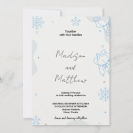 Blue Green Snows Hochzeitseinladungen Einladung