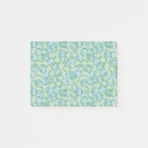 Blue Green Spirals Post-it Klebezettel