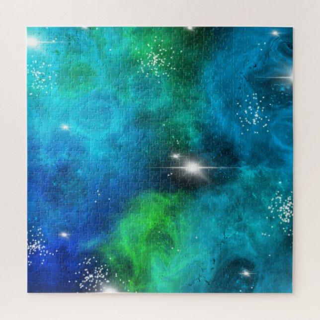 Blue Green Star Nebula Space Galaxy Universe (Vertikal)