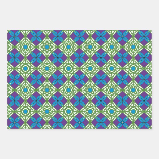 Blue Green Sunset Geschenkpapier Set (Vorderseite 2)