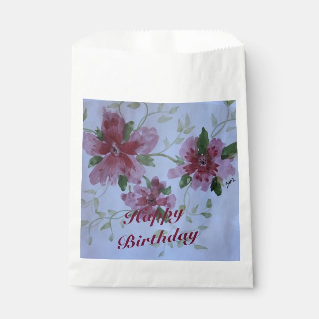 Blue Green und Burgund Geschenktütchen (Vorderseite)