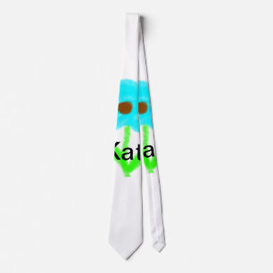 Blue green watercolor add your name text custom krawatte