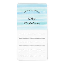 Blue Green Wcolor Baby Dusche Buchzeichen