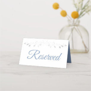 Blue & Grey Elegant Hochzeit vorbehalten Platzkart Platzkarte