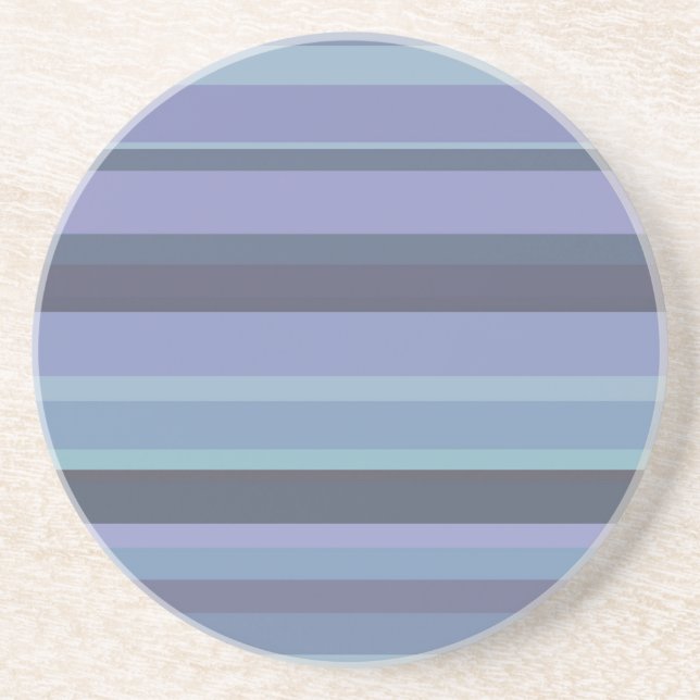 Blue-grey horizontal stripes sandstein untersetzer (Vorne)