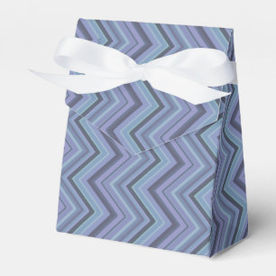 Blue-Grey Zigzag Stripes Geschenkschachtel