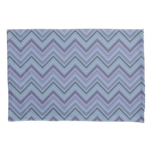 Blue-Grey Zigzag Stripes Kissenbezug