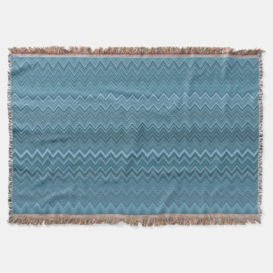 Blue Grey Zigzag Wavy Muster Decke