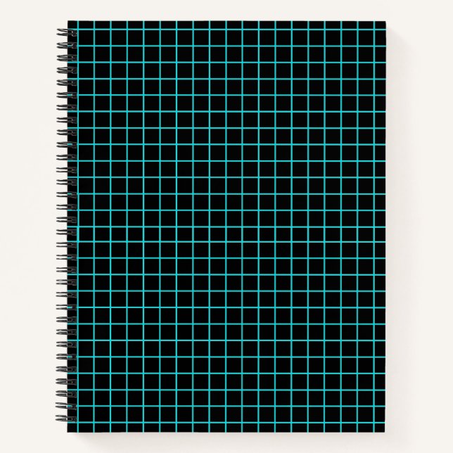 Blue Grid-Uni für Notebook Notizbuch (Vorderseite)