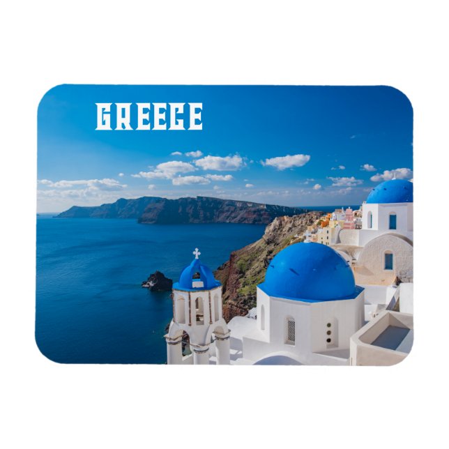 Blue Griechenland Magnet (Horizontal)