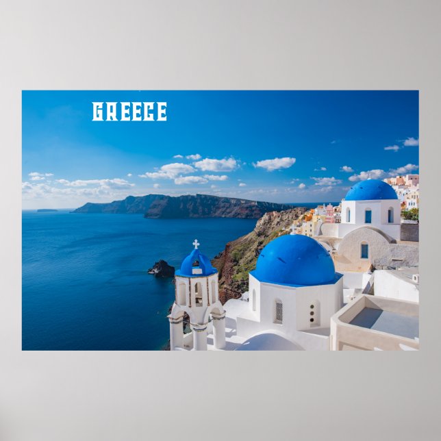 Blue Griechenland Poster (Vorne)