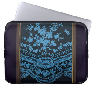 Blue Grunge Lace Laptopschutzhülle