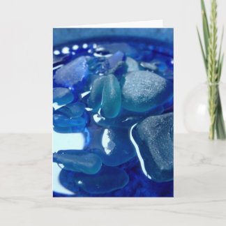 Blue Grußkarte am Meer Karte