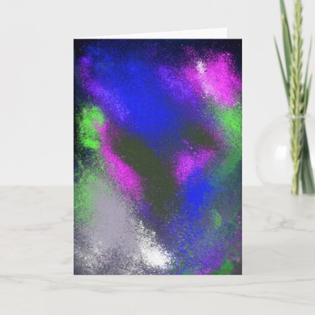 Blue Grußkarte für Cluster Karte (Vorderseite)