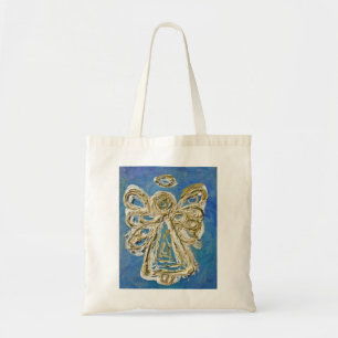 Blue Guardian Angel Custom Art Tote Bag Tragetasche