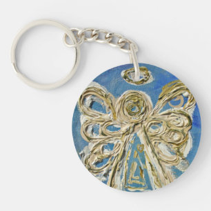 Blue Guardian Angel Custom Schlüsselanhänger