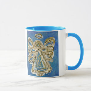 Blue Guardian Angel Holiday Mug ou Cup