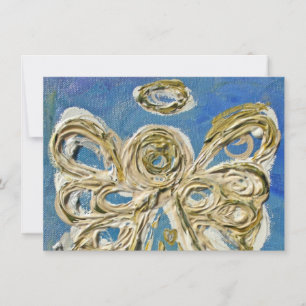 Blue Guardian Angel Invitations personnalisés ou i