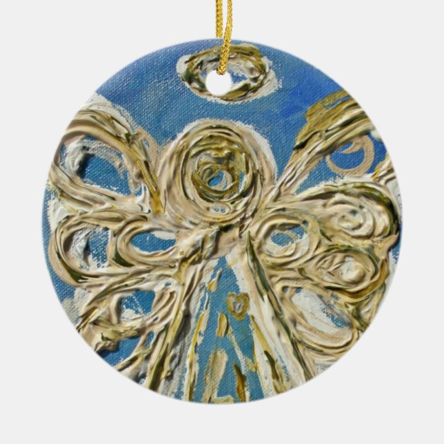 Blue Guardian Angel Ornament Pendant (Vorne)