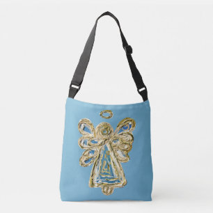 Blue Guardian Angel Pursuit Art Cross Bags Tragetaschen Mit Langen Trägern