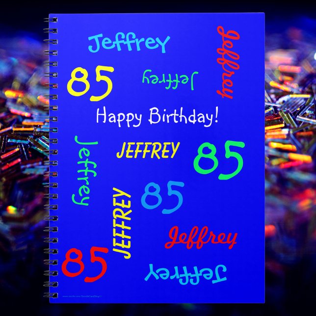 Blue Guest Book 85. Geburtstag Party, Namenwiederh Notizblock (Von Creator hochgeladen)