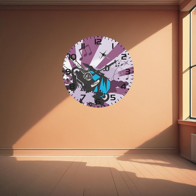 Blue Guitar Große Wanduhr (Von Creator hochgeladen)