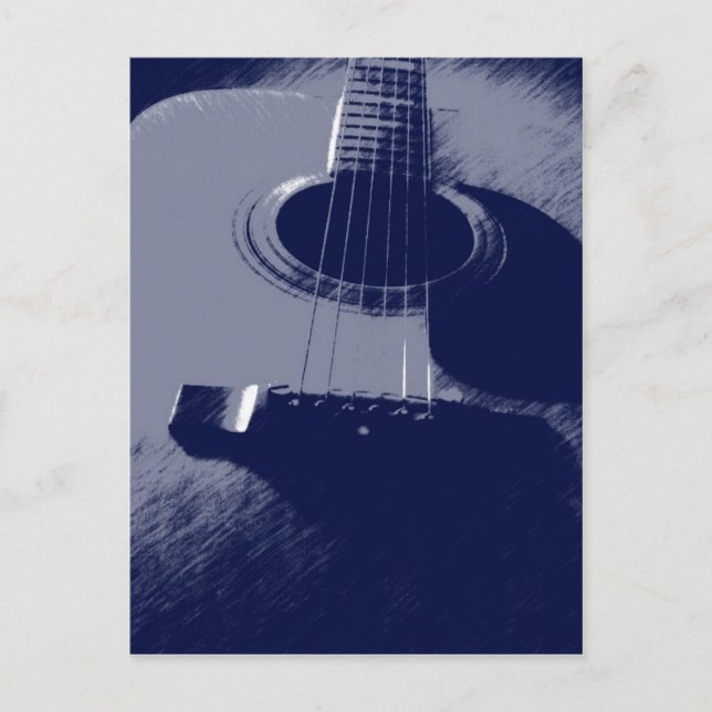 Blue Guitar Postkarte (Vorderseite)