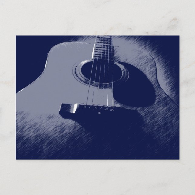 Blue Guitar Postkarte (Vorderseite)