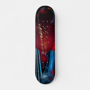 Blue Guitar Skateboard