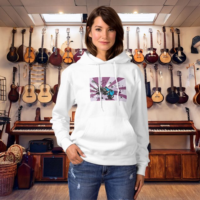 Blue Guitar Womens Hoodie (Von Creator hochgeladen)