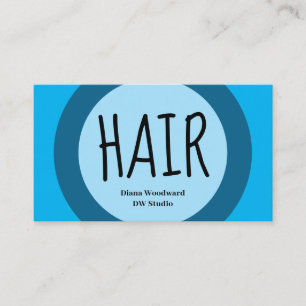 Blue Hairdresser Business Card Visitenkarte