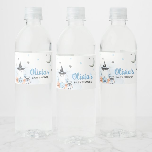 Blue Halloween Little Boo Baby Dusche (Flaschen)