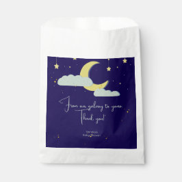 Blue Hand Drawn Celestial Star Moon Baby Dusche Geschenktütchen