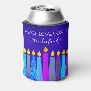 Blue Hanukkah Menorah Candle Peace Liebe Light Nam Dosenkühler