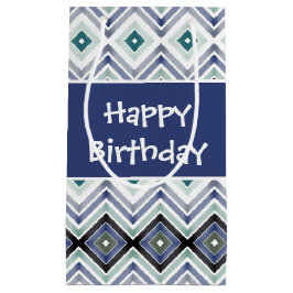 Blue Happy Birthday Small Geschenktasche Kleine Geschenktüte