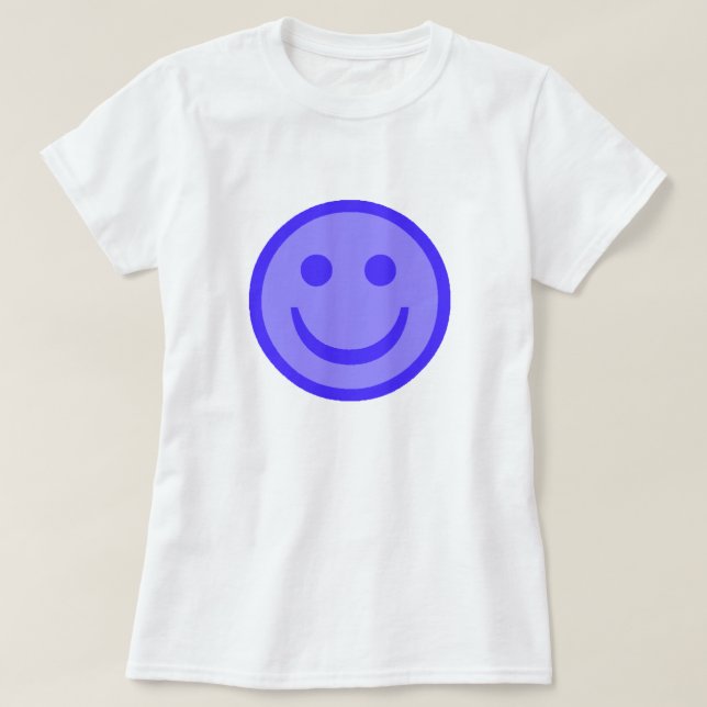 Blue Happy Face T-Shirt (Design vorne)