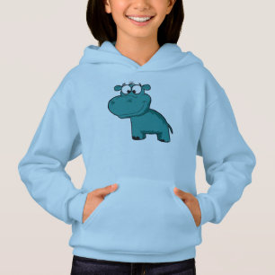 Blue Happy Hippo Hoodie