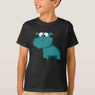 Blue Happy Hippo T-Shirt