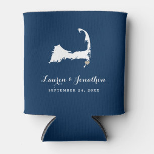 Blue Harwich Port Cape Cod Gold Heart Wedding Dosenkühler