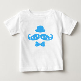 Blue Hat Mustache Lässig Baby Boy T - Shirt