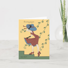 Blue Hat Note Card Karte