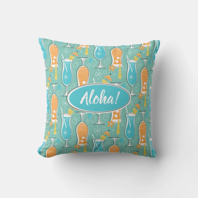 Blue Hawaii and Tropical Itch - Bg Turquoise Kissen (Vorderseite)