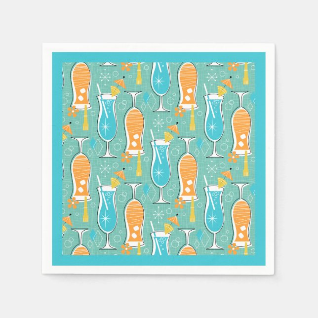 Blue Hawaii and Tropical Itch - Bg Turquoise Serviette (Vorderseite)