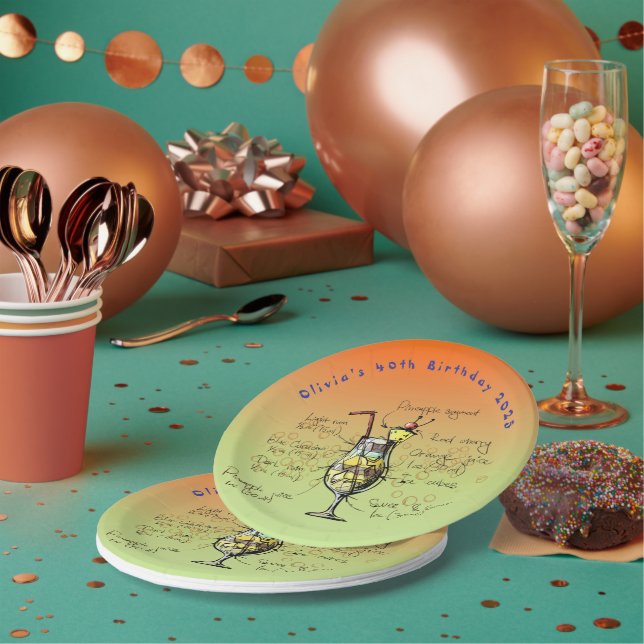 Blue Hawaii Birthday Party Paper Teller (Multi)