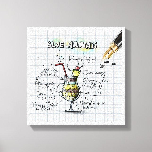 Blue Hawaii Leinwanddruck (Vorderseite)