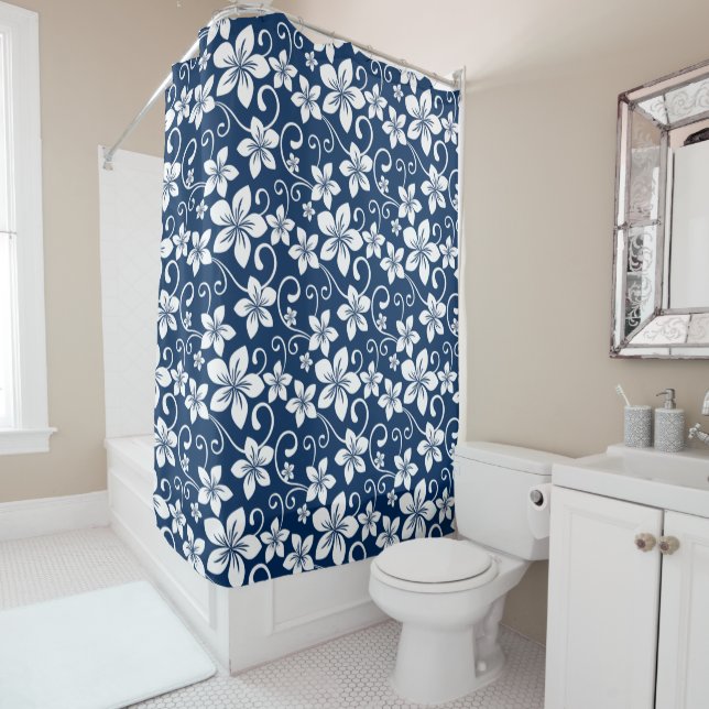 BLUE HAWAII (NAVY BLUE) DUSCHVORHANG (Beispiel)