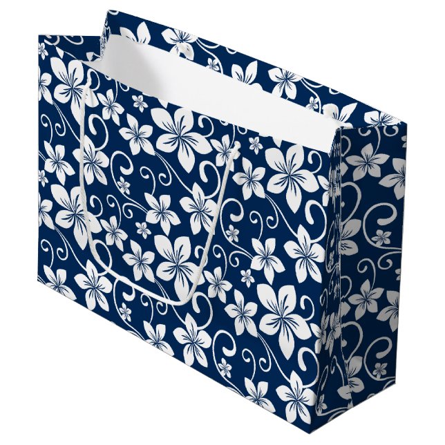 BLUE HAWAII (NAVY BLUE) GROßE GESCHENKTÜTE (Vorderseite Schrägansicht)