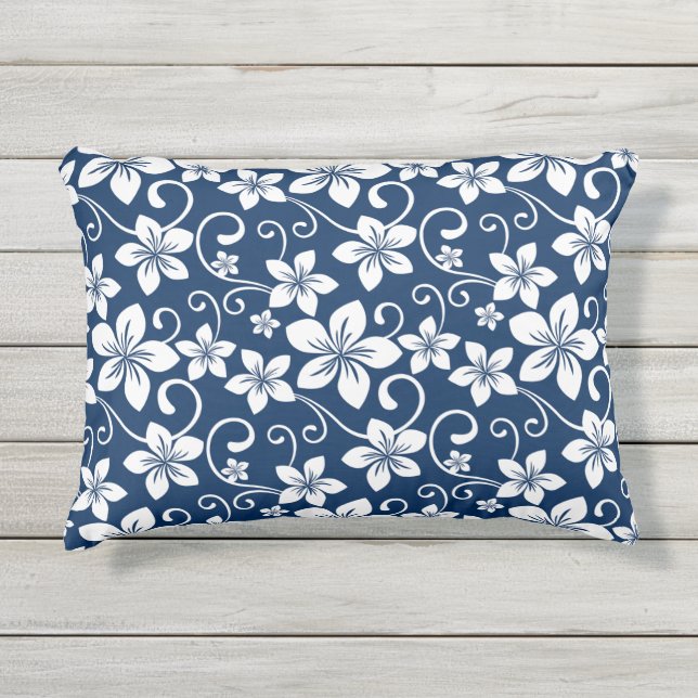 BLUE HAWAII (NAVY BLUE) KISSEN FÜR DRAUßEN (Vorderseite)