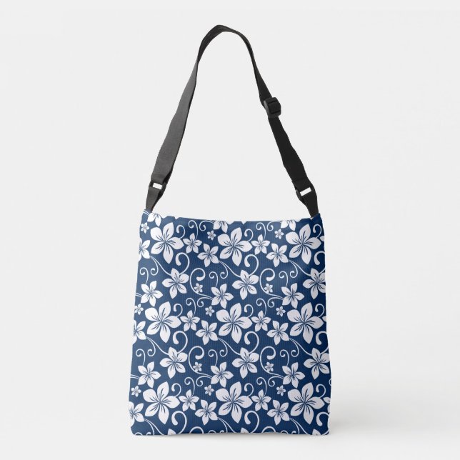 BLUE HAWAII (NAVY BLUE) TRAGETASCHEN MIT LANGEN TRÄGERN (Rückseite)